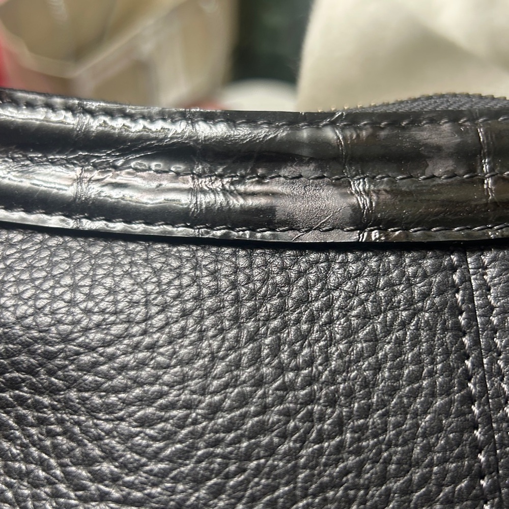 Brighton Black Women's Leather Shoulder Bag with Heart Charm - Picture 14 of 14